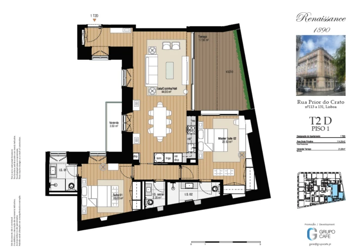 Apartamento T2 para Venda em Estrela Planta 1