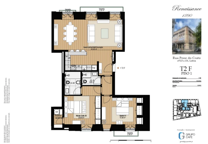 Apartamento T2 para Venda em Estrela Planta 1