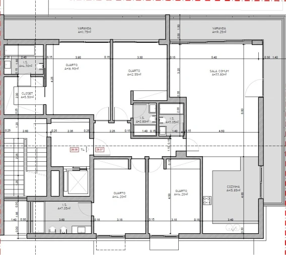 Apartamento T4 para Venda em Cascais e Estoril Planta 1