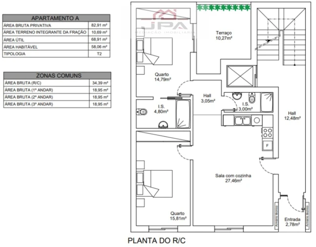 Apartamento T2 para Venda em Vila Real de Santo Antonio Foto 2