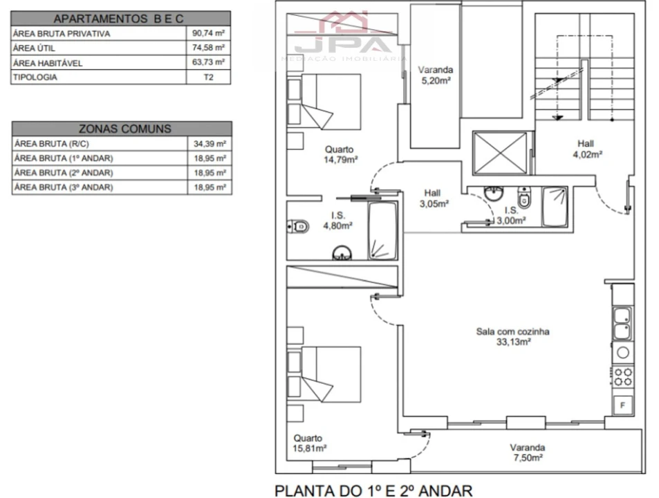 Apartamento T2 para Venda em Vila Real de Santo Antonio Foto 6