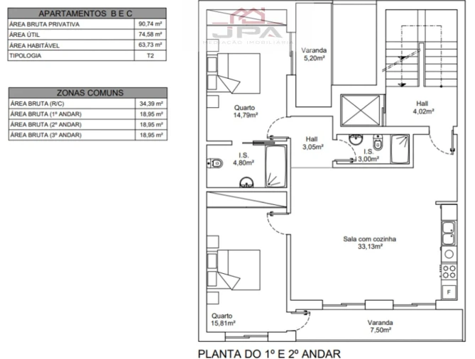 Apartamento T2 para Venda em Vila Real de Santo Antonio Foto 6