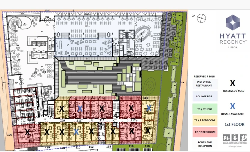 Apartamento T1 para Venda em Alcantara Planta 1