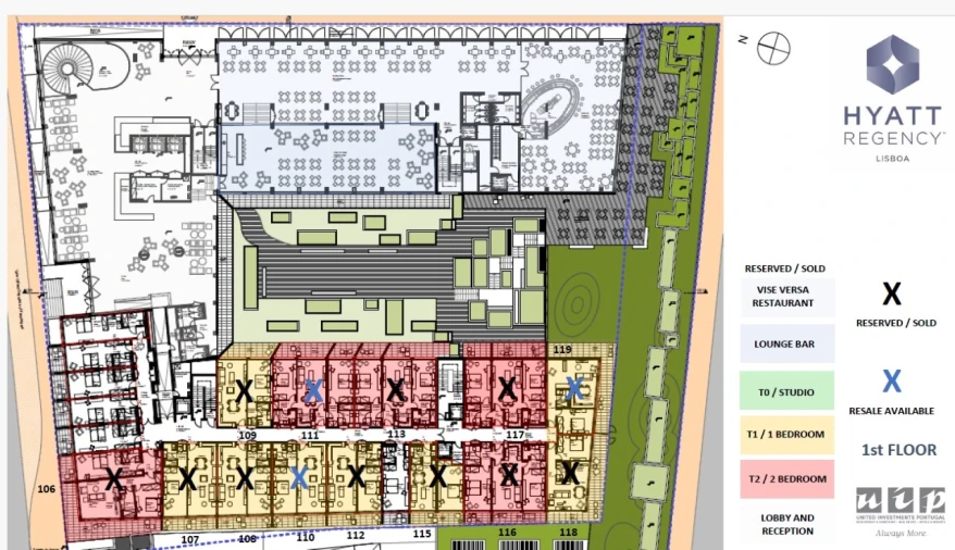 Apartamento T2 para Venda em Alcantara Planta 1