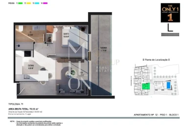 Apartamento T1 para Venda em Ribeira Brava