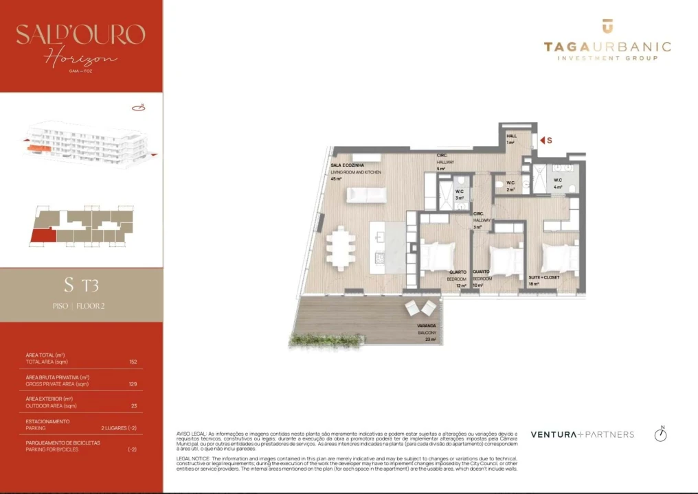Apartamento T3 para Venda em Canidelo Foto 11