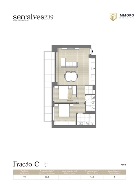 Apartamento T2 para Venda em Lordelo do Ouro e Massarelos