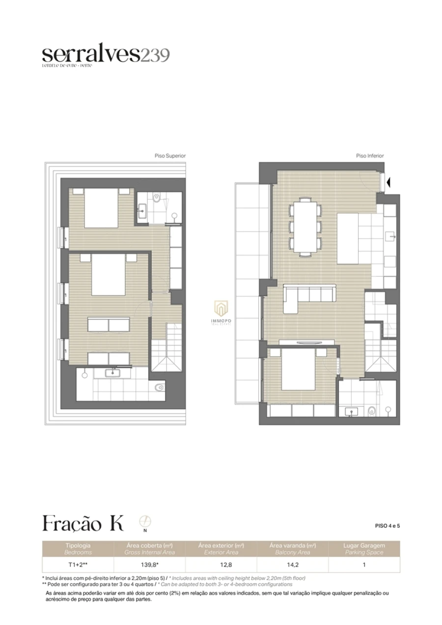 Apartamento T3 para Venda em Lordelo do Ouro e Massarelos Planta 1