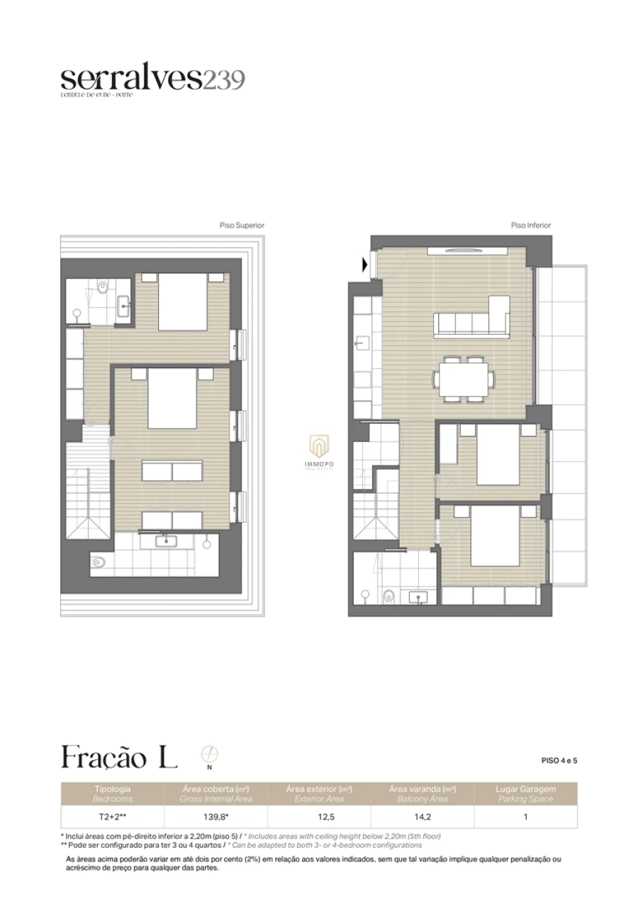 Apartamento T4 para Venda em Lordelo do Ouro e Massarelos Planta 1