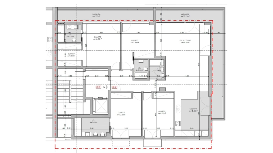 Apartamento T4 para Venda em Cascais e Estoril Planta 1
