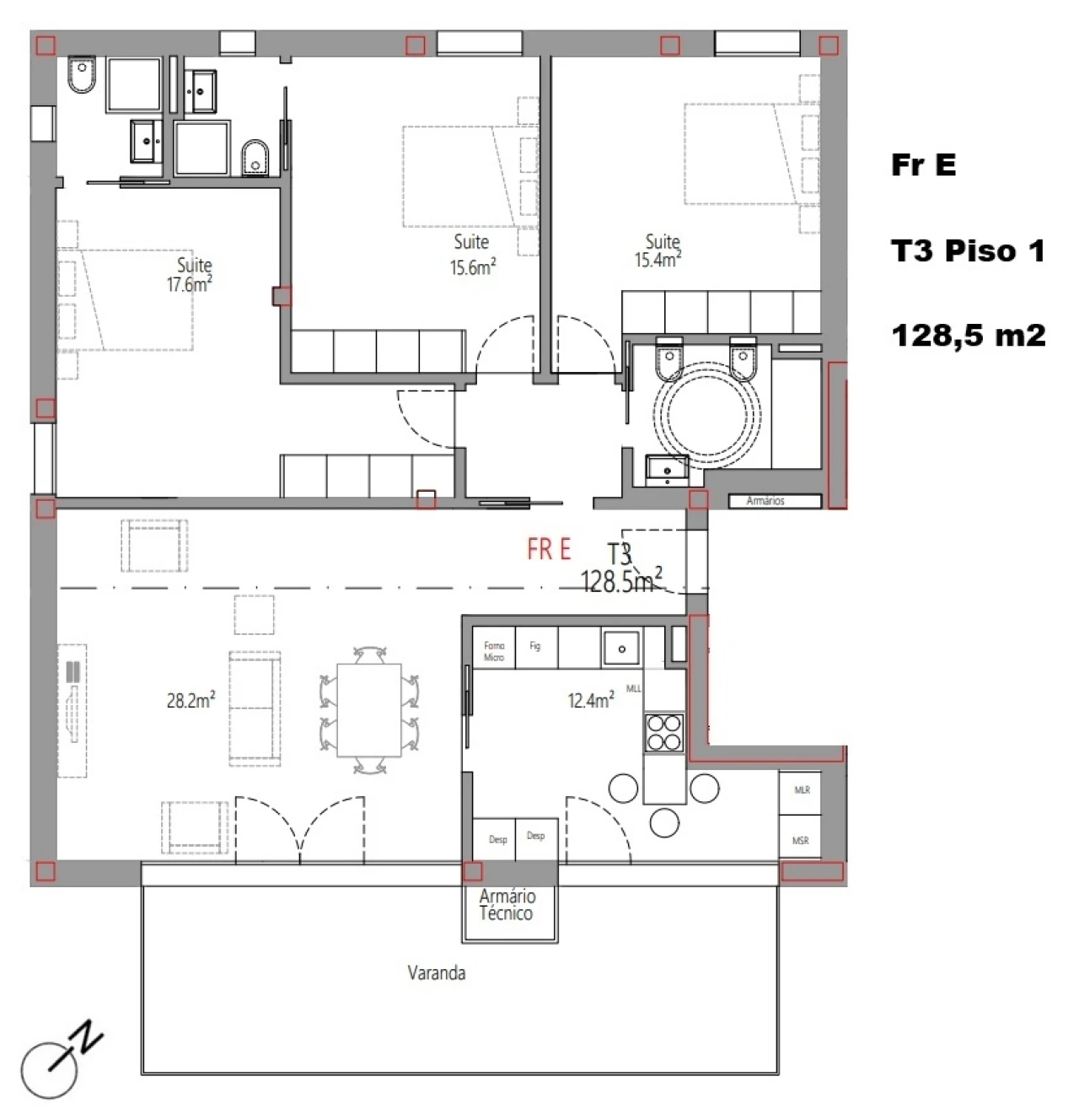 Apartamento T3 para Venda em Santa Clara e Castelo Viegas Foto 3