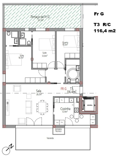 Apartamento T3 para Venda em Santa Clara e Castelo Viegas
