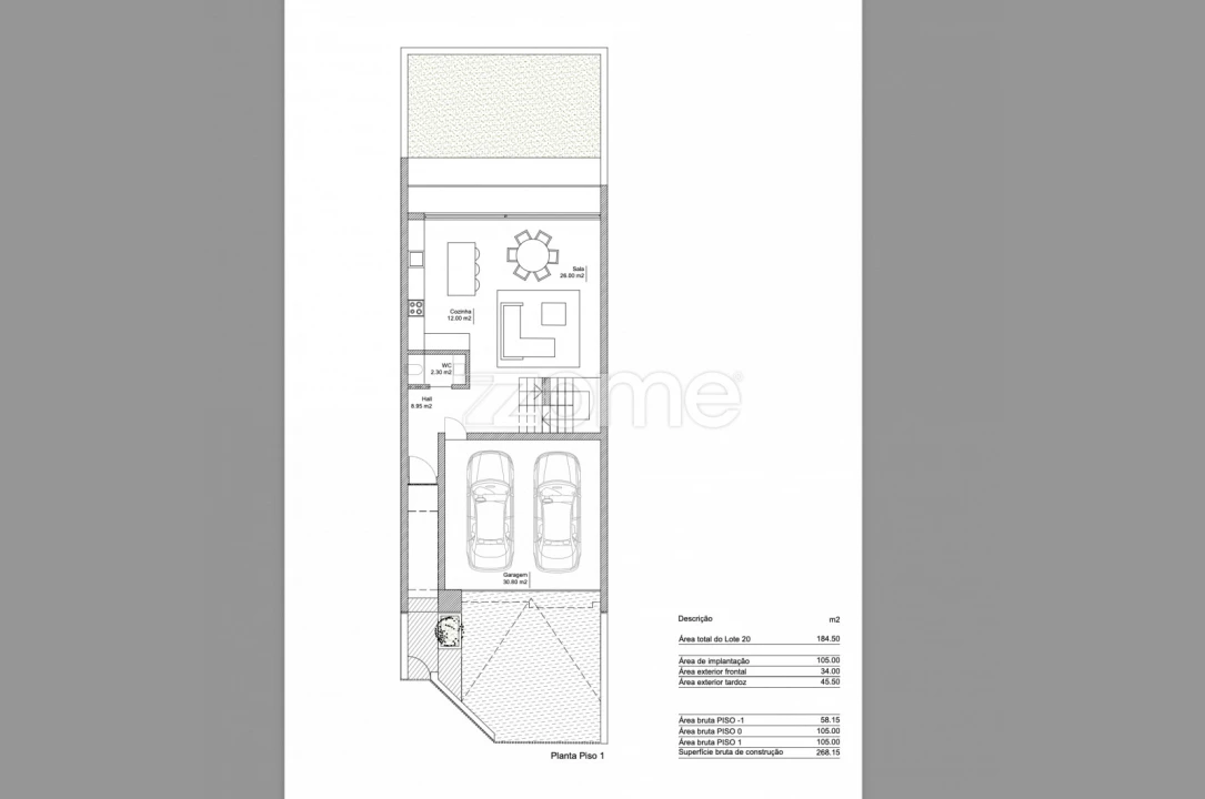 Moradia T3 para Venda em Fânzeres e São Pedro da Cova Planta 2