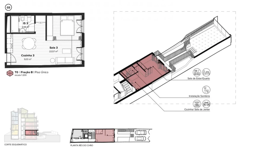 Apartamento T1 para Venda em Cedofeita, Santo Ildefonso, Sé, Miragaia, São Nicolau e Vitória Planta 1