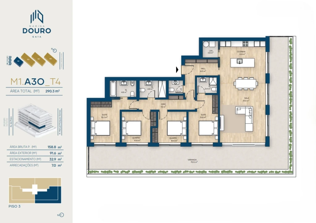 Apartamento T4 para Venda em Canidelo Foto 40