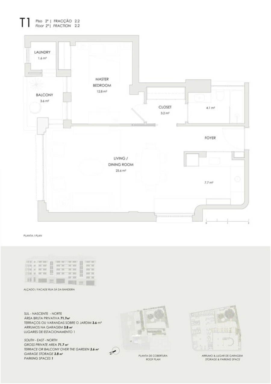 Apartamento T1 para Venda em Cedofeita, Santo Ildefonso, Sé, Miragaia, São Nicolau e Vitória Planta 2
