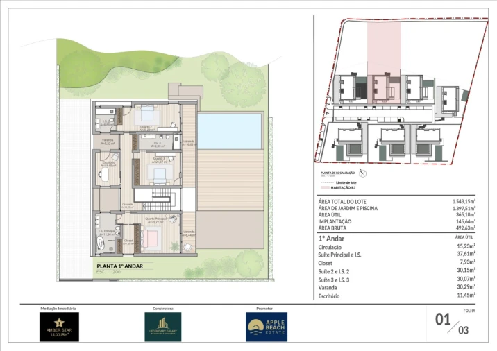 Moradia T4 para Venda em Colares Planta 1
