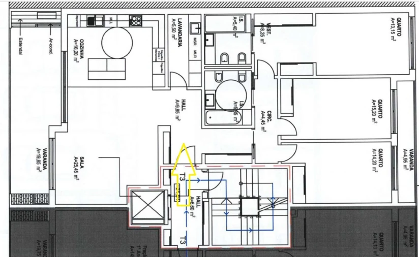Apartamento T3 para Arrendamento em Montijo e Afonsoeiro Planta 1