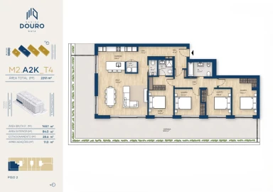 Apartamento T4 para Venda em Canidelo