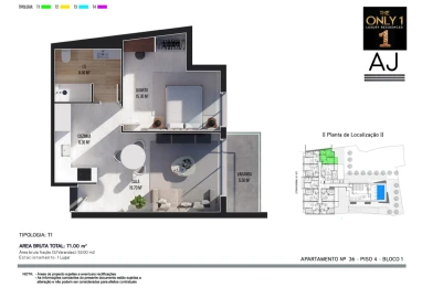 Apartamento T1 para Venda em Ribeira Brava