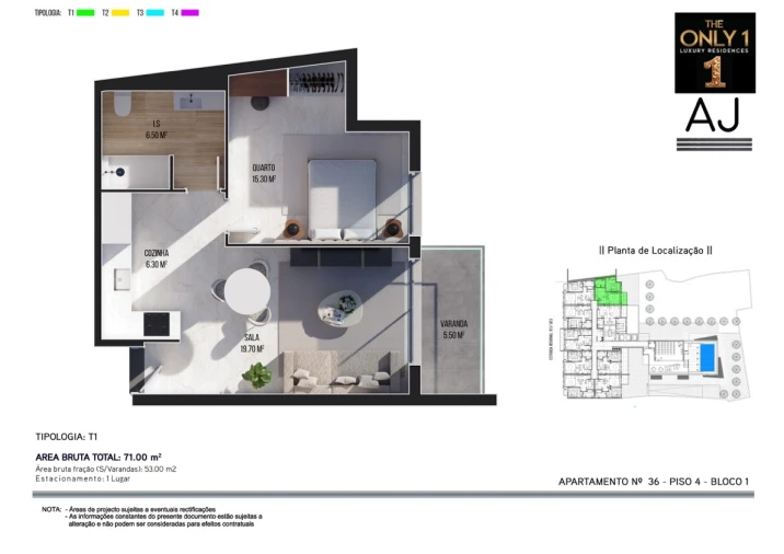 Apartamento T1 para Venda em Ribeira Brava Foto 10