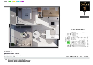 Apartamento T1 para Venda em Ribeira Brava