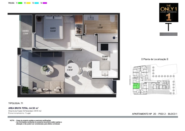 Apartamento T1 para Venda em Ribeira Brava Foto 11