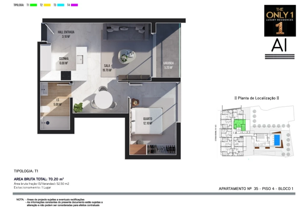 Apartamento T1 para Venda em Ribeira Brava Foto 11