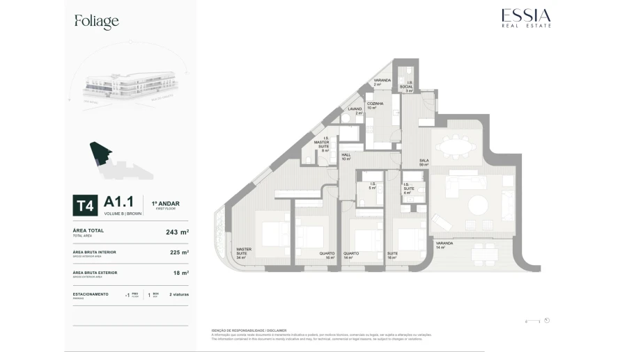 Apartamento T4 para Venda em Aldoar, Foz do Douro e Nevogilde Planta 2