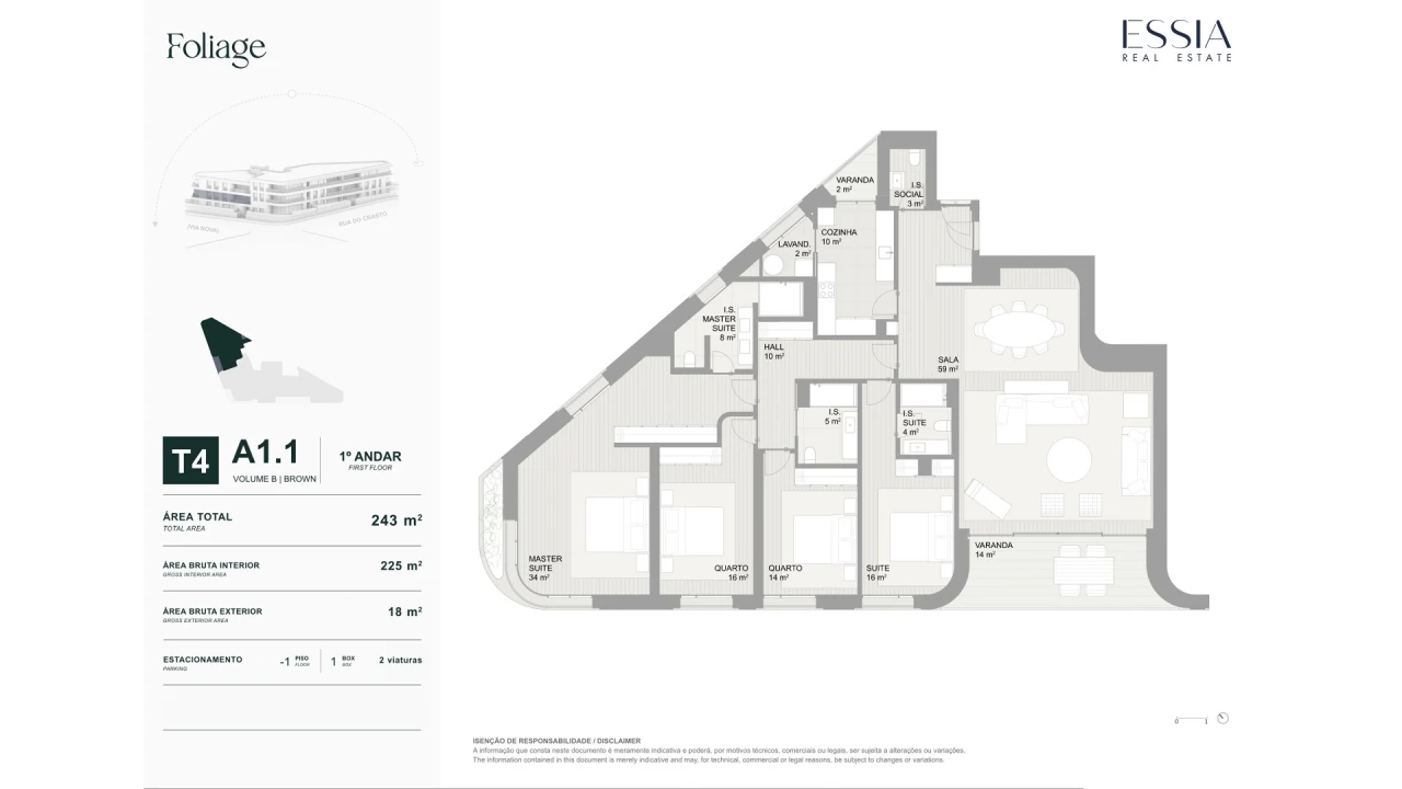Apartamento T4 para Venda em Aldoar, Foz do Douro e Nevogilde Planta 2