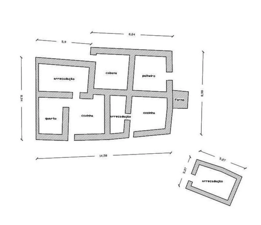 Terreno Misto para Venda em Santa Catarina da Fonte do Bispo Planta 2
