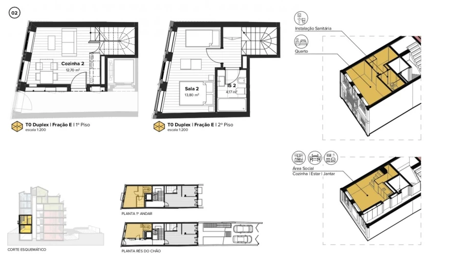 Apartamento T1 para Venda em Cedofeita, Santo Ildefonso, Sé, Miragaia, São Nicolau e Vitória Planta 1