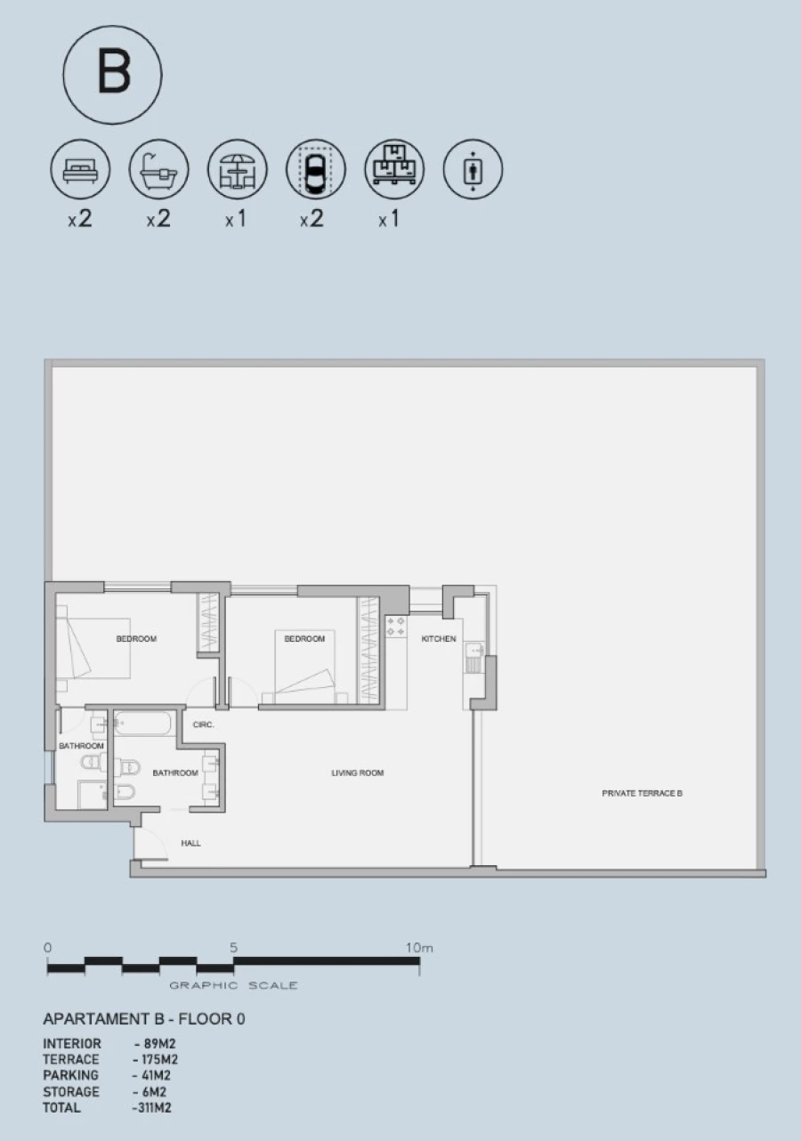 Apartamento T2 para Venda em Atouguia da Baleia Planta 1