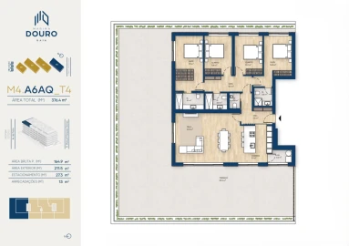 Apartamento T4 para Venda em Canidelo
