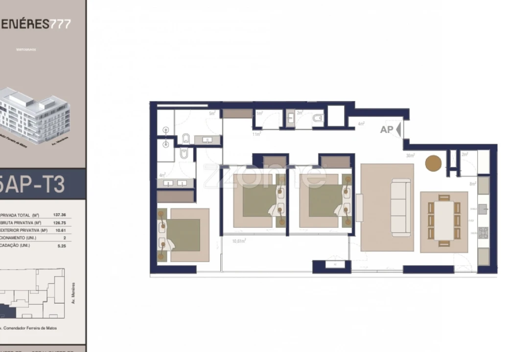 Apartamento T3 para Venda em Matosinhos e Leça da Palmeira Foto 1