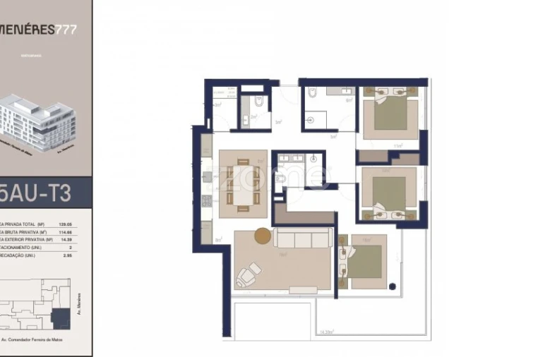 Apartamento T3 para Venda em Matosinhos e Leça da Palmeira Foto 24