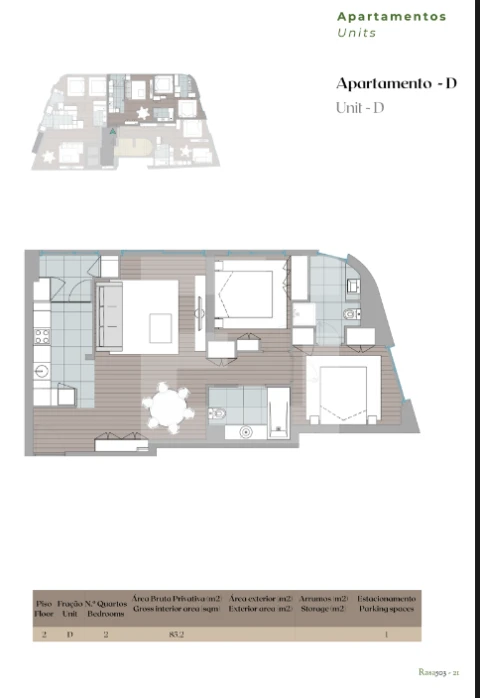 Apartamento T2 para Venda em Santa Marinha e São Pedro da Afurada