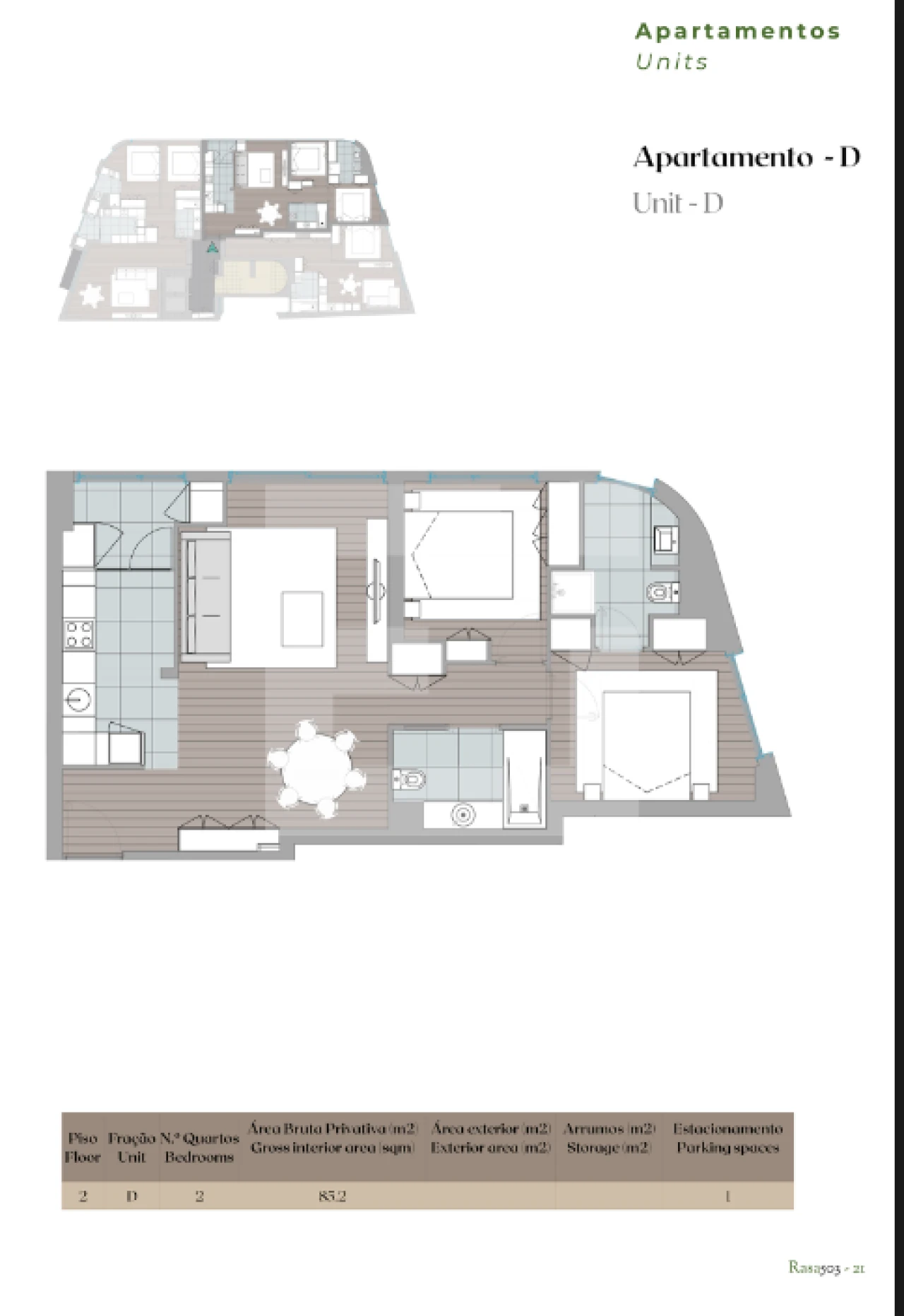 Apartamento T2 para Venda em Santa Marinha e São Pedro da Afurada Foto 18