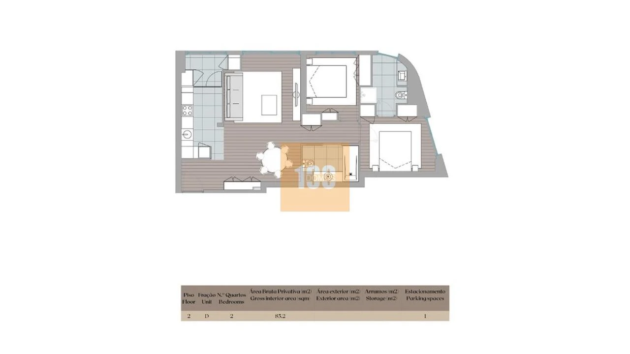 Apartamento T2 para Venda em Mafamude e Vilar do Paraíso Foto 35