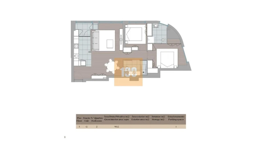 Apartamento T2 para Venda em Mafamude e Vilar do Paraíso Foto 35
