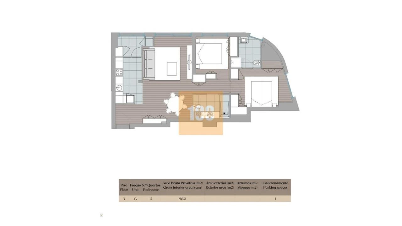 Apartamento T2 para Venda em Mafamude e Vilar do Paraíso Foto 35