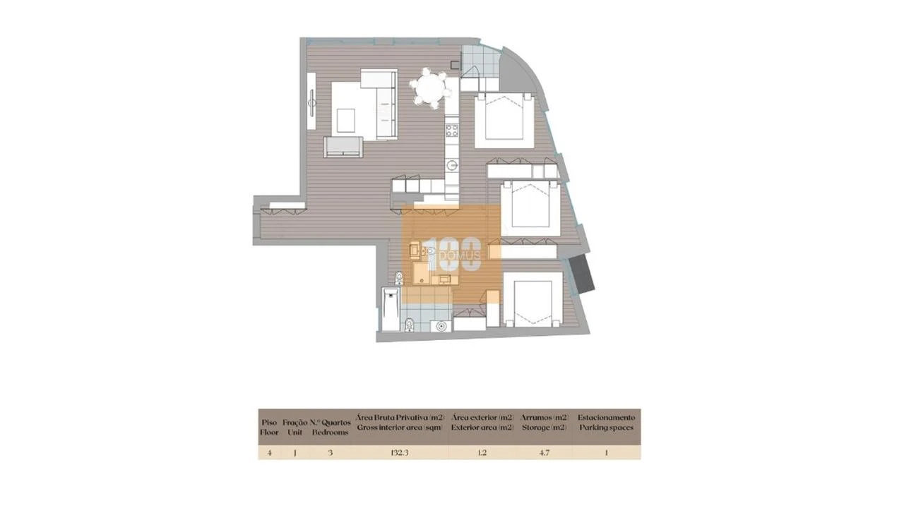 Apartamento T3 para Venda em Mafamude e Vilar do Paraíso Foto 35