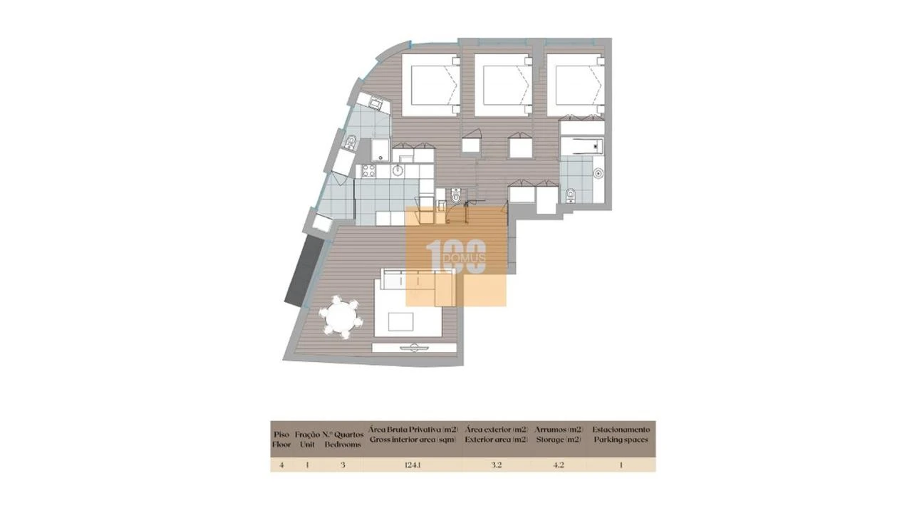 Apartamento T3 para Venda em Mafamude e Vilar do Paraíso Foto 35