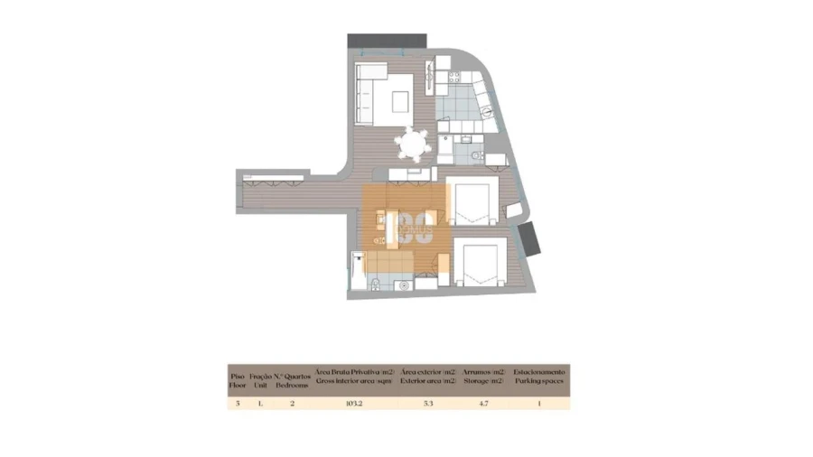 Apartamento T2 para Venda em Mafamude e Vilar do Paraíso Foto 35