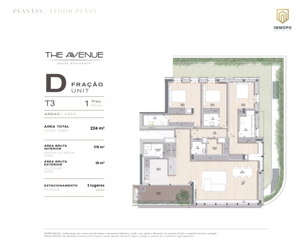 Apartamento T3 para Venda em Paranhos Planta 1