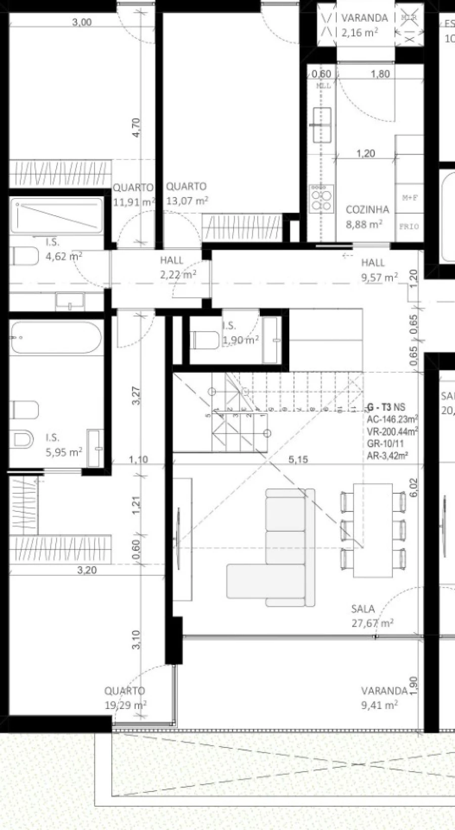 Apartamento T3 para Venda em Gafanha da Boa Hora Planta 1