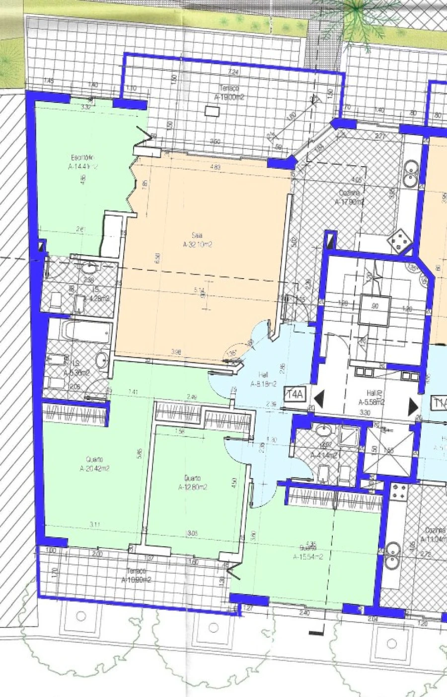 Apartamento T4 para Venda em Quelfes Planta 1
