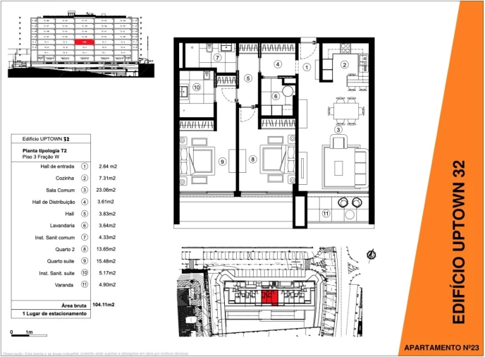 Apartamento T2 para Venda em São Martinho Planta 1