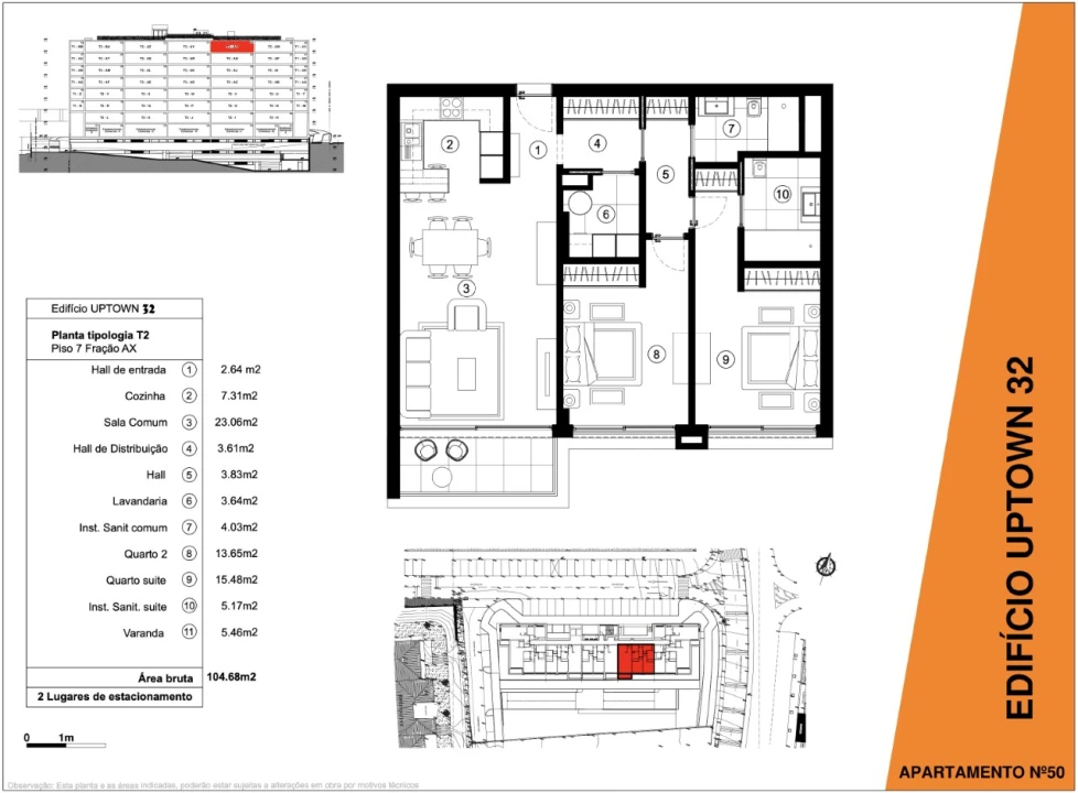 Apartamento T2 para Venda em São Martinho Planta 2