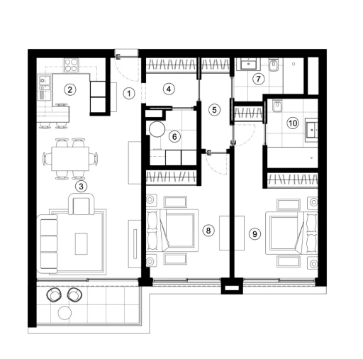Apartamento T2 para Venda em São Martinho Planta 1